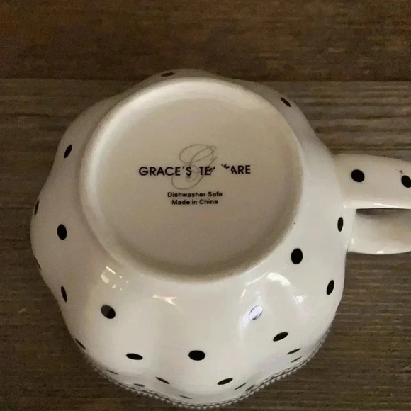 Graces Teaware |  Josephine Black cup & saucer - Picture 4 of 6